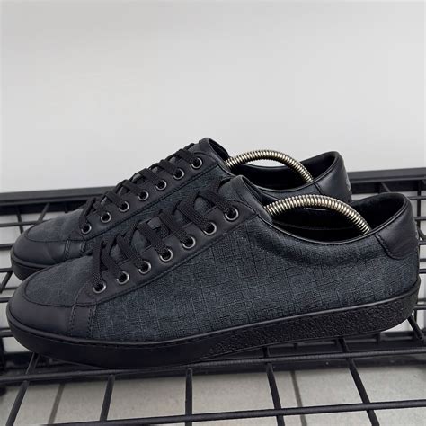 SALE GUCCI Brooklyn sneaker graphite GG monogram 7.5 G 8 